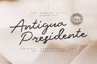 Antigua Presidente: A Handwritten Font for Editorial Magic