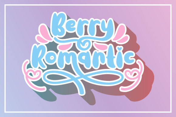 Berry Romantic Font: Handwritten Charm for Crafters