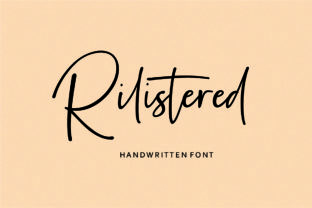 Rilistered Font: Handwritten Elegance