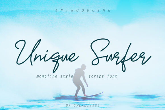 Unique Surfer: A Bold Script for Editorial Design
