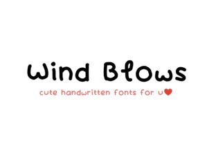 Wind Blows Font: Whimsical Script for Crafters